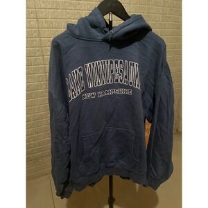 Lake Winnipesauke New Hampshire Hoodie Sweatshirt XX Large Blue Prairie Mountain